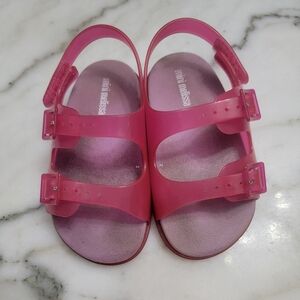 Mini Melissa Pink Strap Sandals Size 8